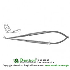 Jaboma Micro Scissor Angled - One Probed Tip Stainless Steel, 18 cm - 7" Blade Size 12 mm